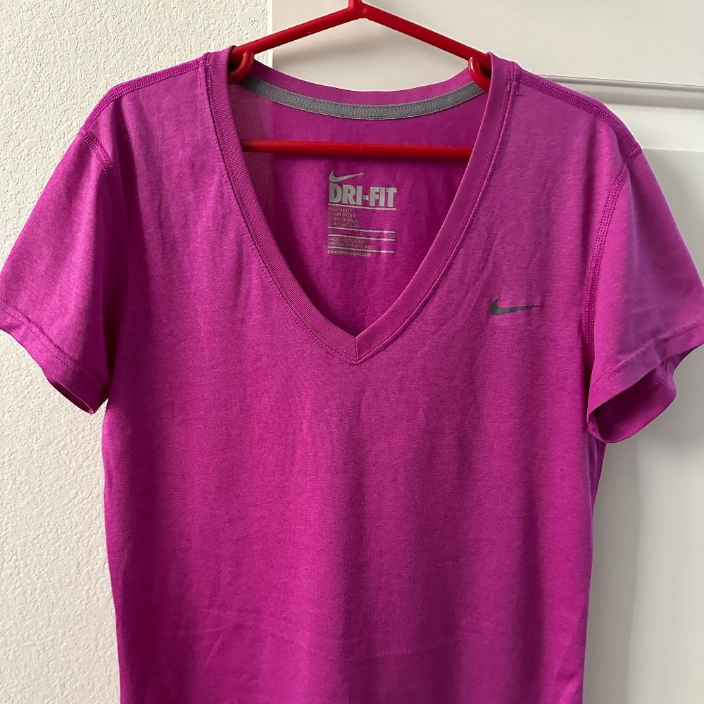 Nike V Neck Dry Fit Running Shirt